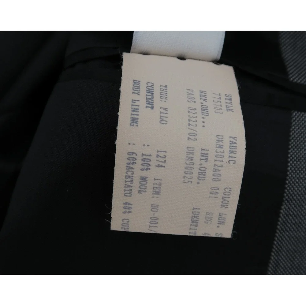 Donna Karan Signature Mens Gray 100% Wool 3 Button Suit Made in Italy 44R 38W